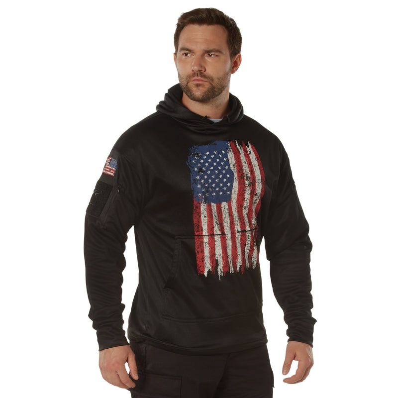 Rothco Distressed US Flag Concealed Carry Hooded Sweatshirt