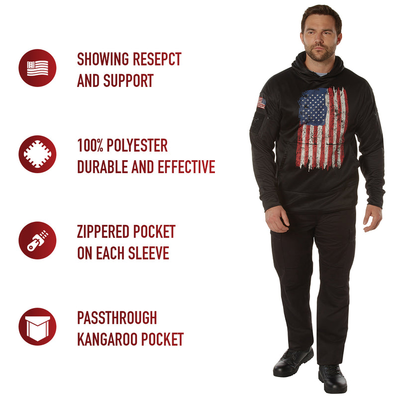 Rothco U.S. Flag Concealed Carry Hoodie