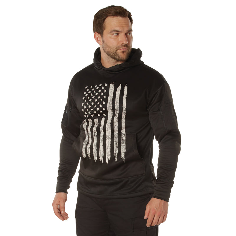Rothco Distressed US Flag Concealed Carry Hooded Sweatshirt