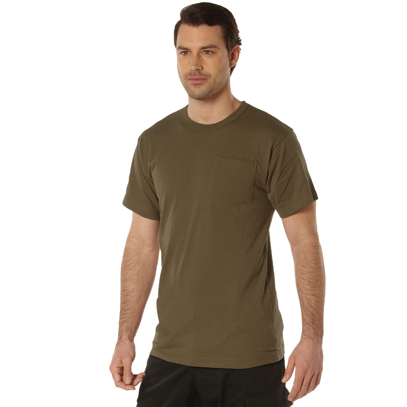 Rothco Pocket T-Shirt Collection (Available In Cotton/Poly and Moisture Wicking Poly)