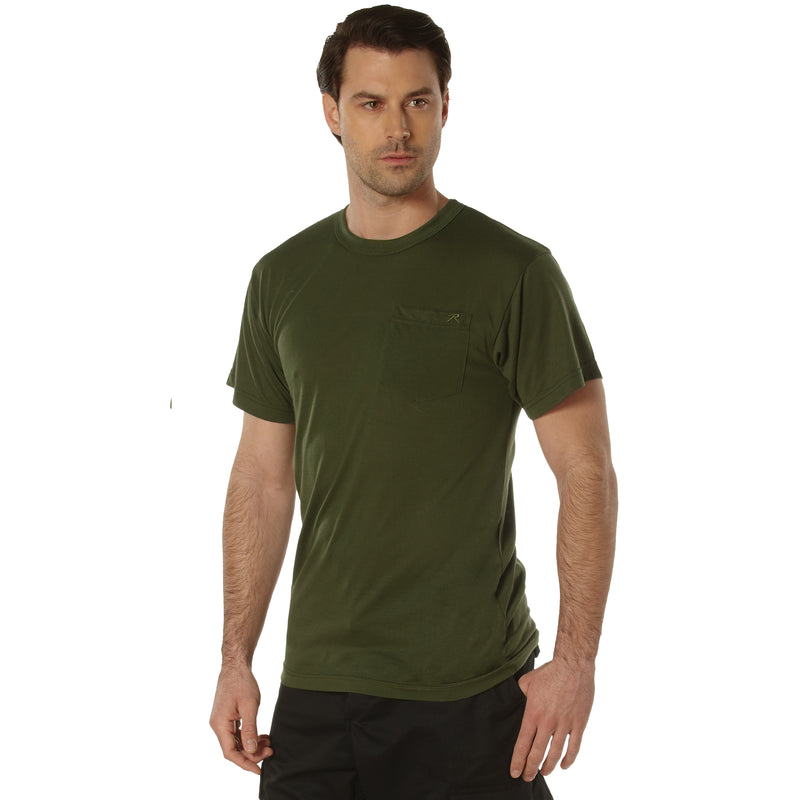 Rothco Pocket T-Shirt Collection (Available In Cotton/Poly and Moisture Wicking Poly)