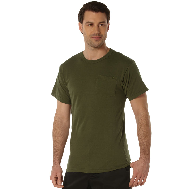 Rothco Pocket T-Shirt Collection (Available In Cotton/Poly and Moisture Wicking Poly)