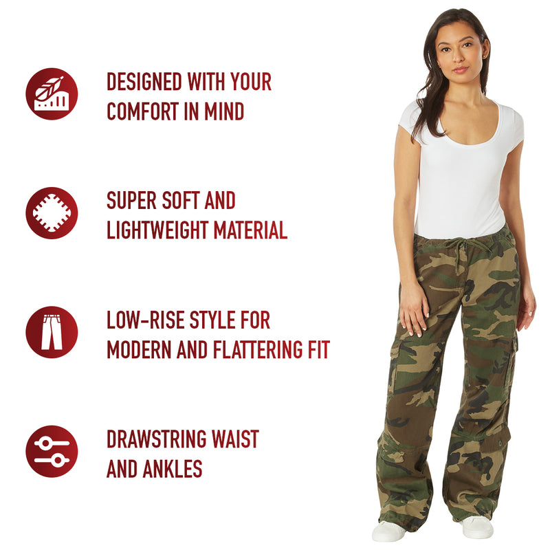 Rothco Women's Camo Vintage Paratrooper Fatigue Pants