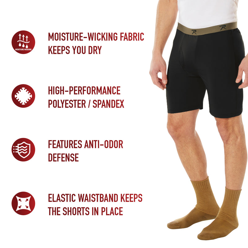 Rothco AR 670-1 Coyote Brown Moisture Wicking Performance Boxer Shorts