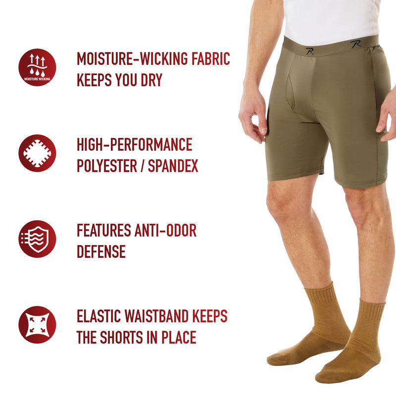 Rothco AR 670-1 Coyote Brown Moisture Wicking Performance Boxer Shorts