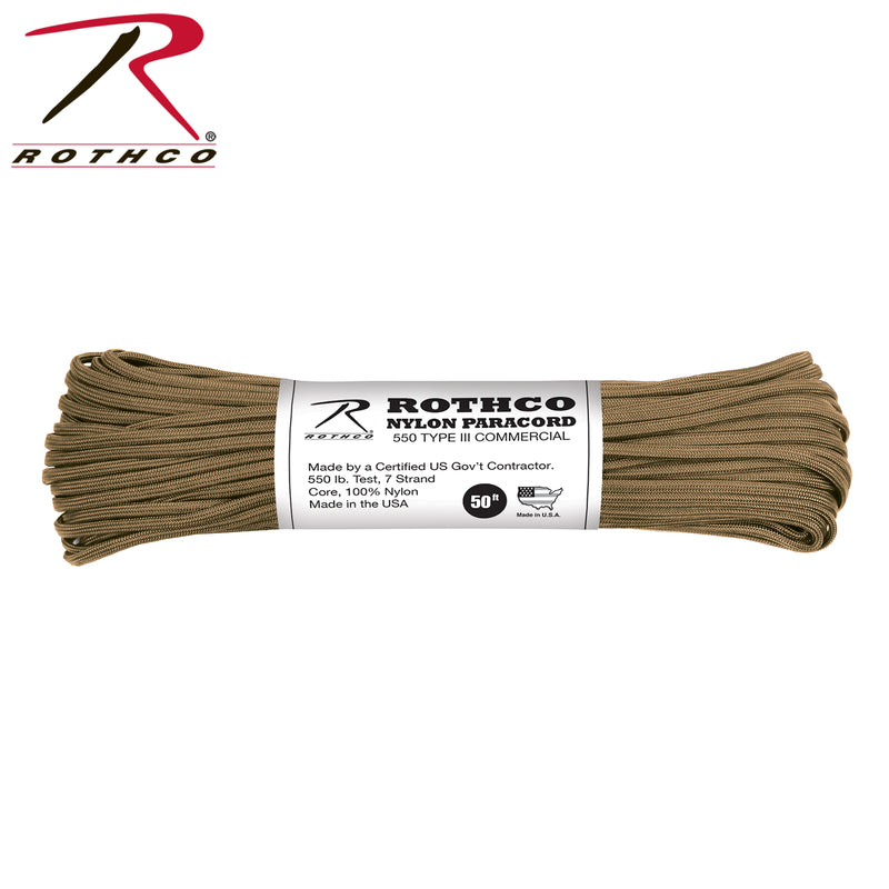 Rothco Nylon Paracord Type III 550 LB 100FT