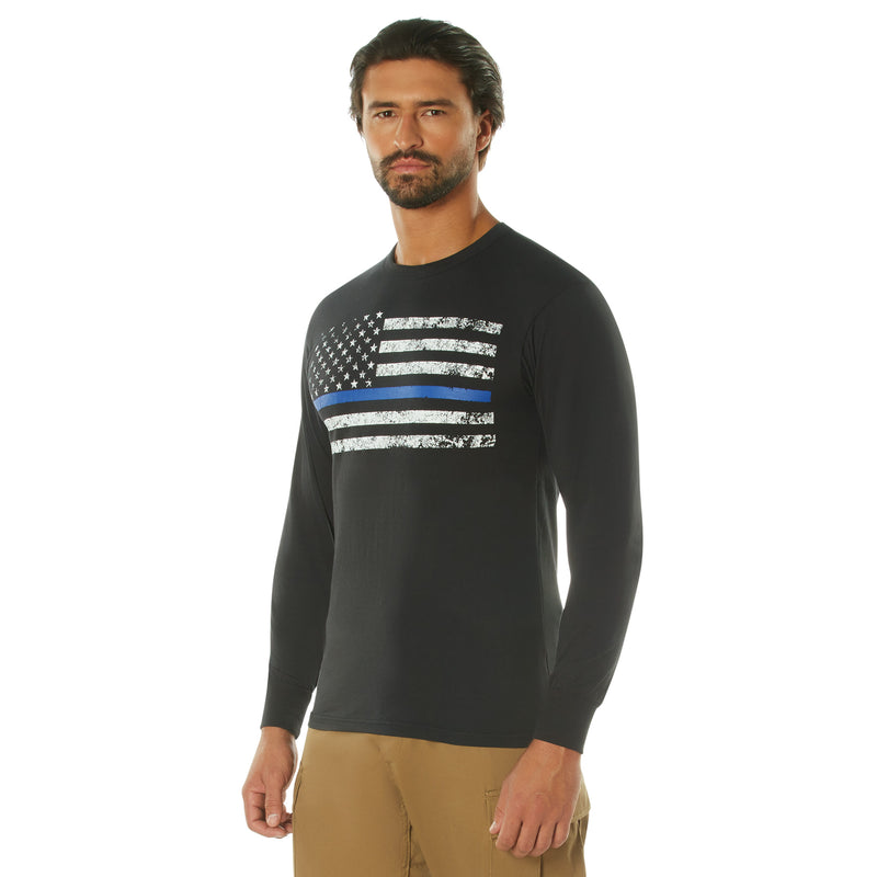 Rothco Long Sleeve Thin Blue Line T-Shirt