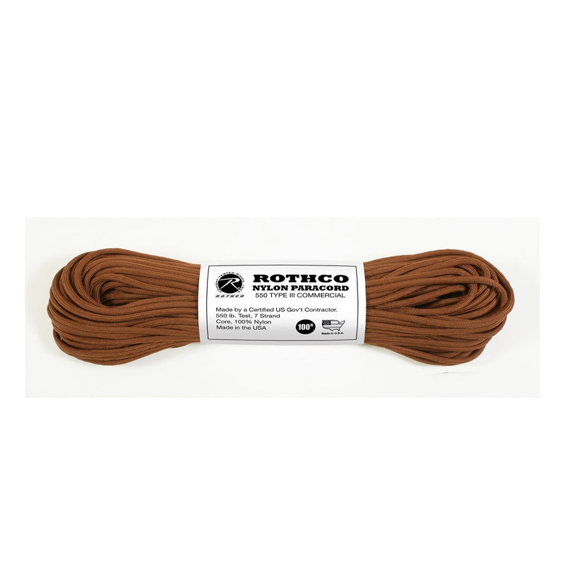 Rothco Nylon Paracord Type III 550 LB 100FT