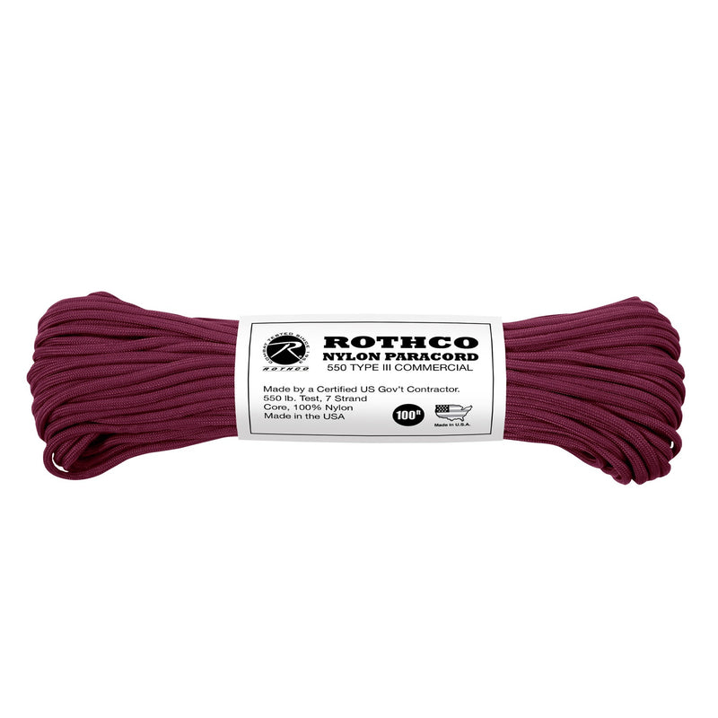 Rothco Nylon Paracord Type III 550 LB 100FT