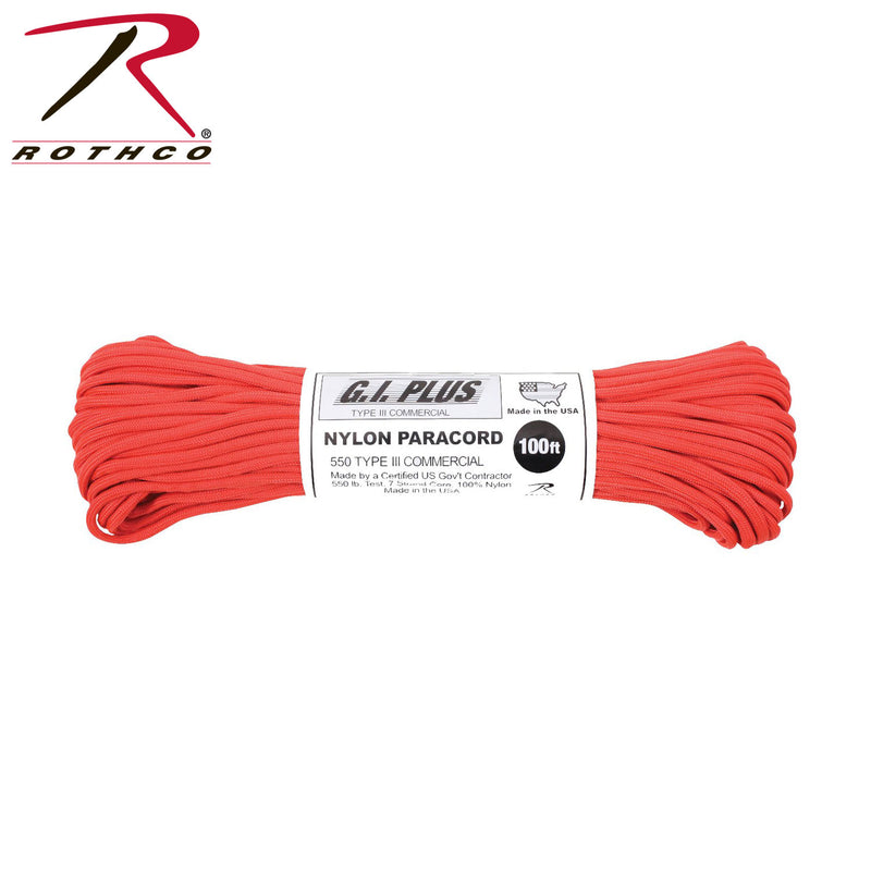 Rothco Nylon Paracord Type III 550 LB 100FT