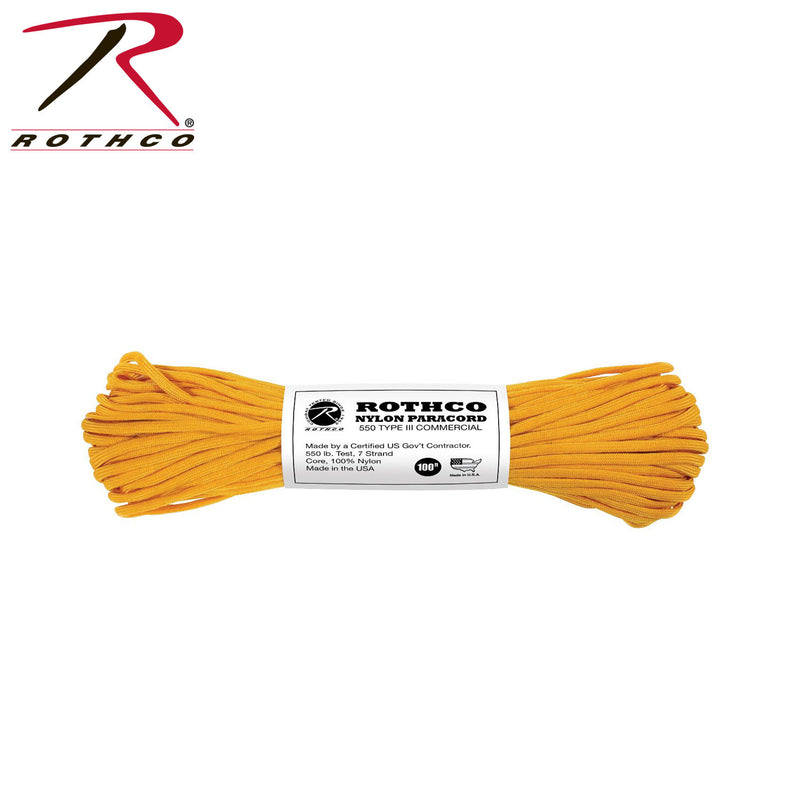 Rothco Nylon Paracord Type III 550 LB 100FT