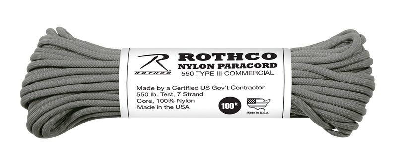 Rothco Nylon Paracord Type III 550 LB 100FT