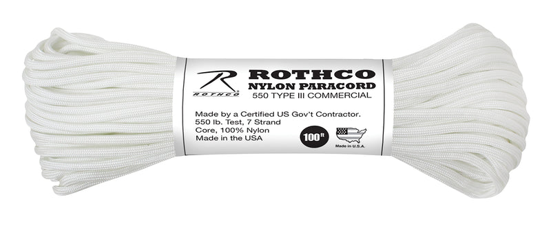 Rothco Nylon Paracord Type III 550 LB 100FT