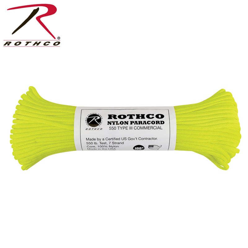 Rothco Nylon Paracord Type III 550 LB 100FT