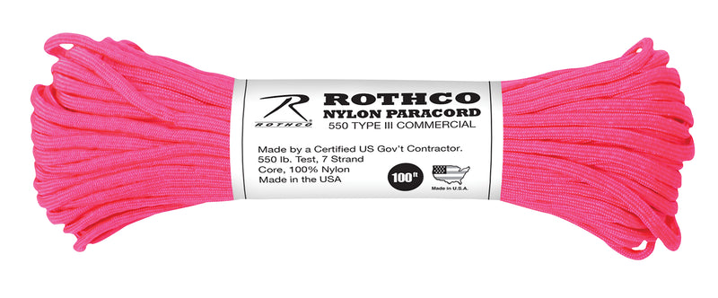 Rothco Nylon Paracord Type III 550 LB 100FT