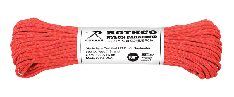 Rothco Nylon Paracord Type III 550 LB 100FT