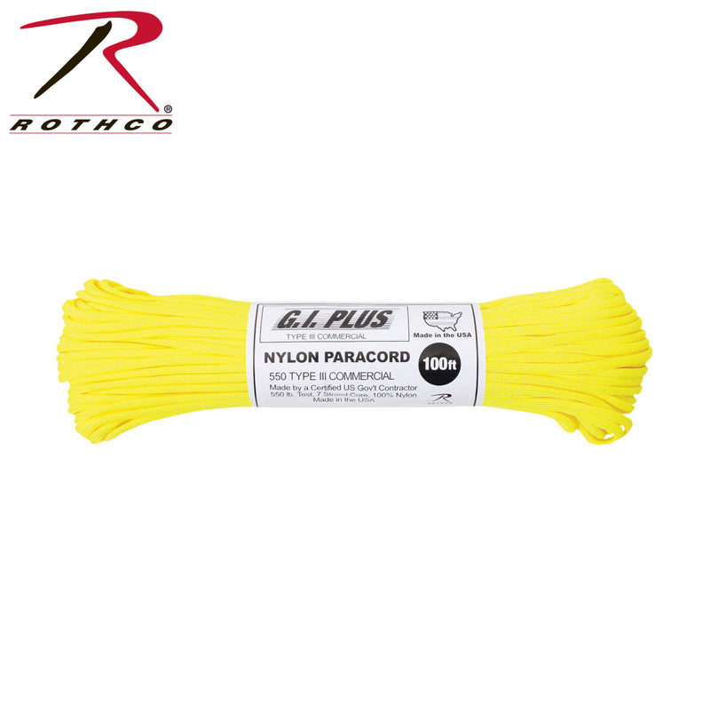 Rothco Nylon Paracord Type III 550 LB 100FT