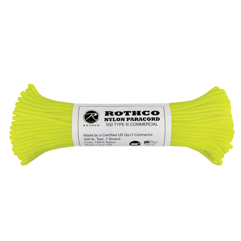 Rothco Nylon Paracord Type III 550 LB 100FT