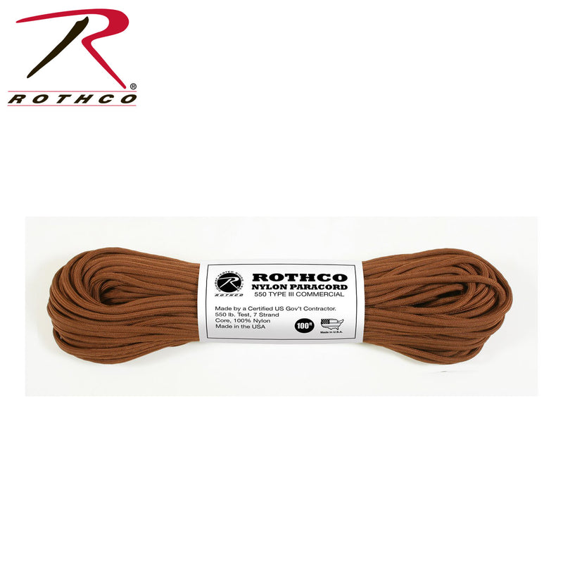 Rothco Nylon Paracord Type III 550 LB 100FT