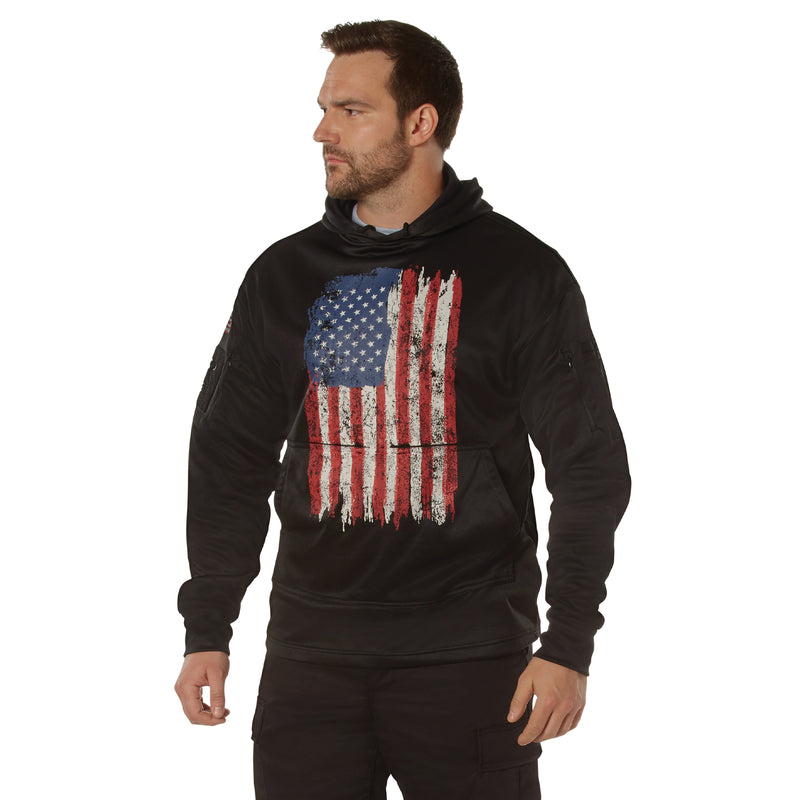Rothco Distressed US Flag Concealed Carry Hooded Sweatshirt