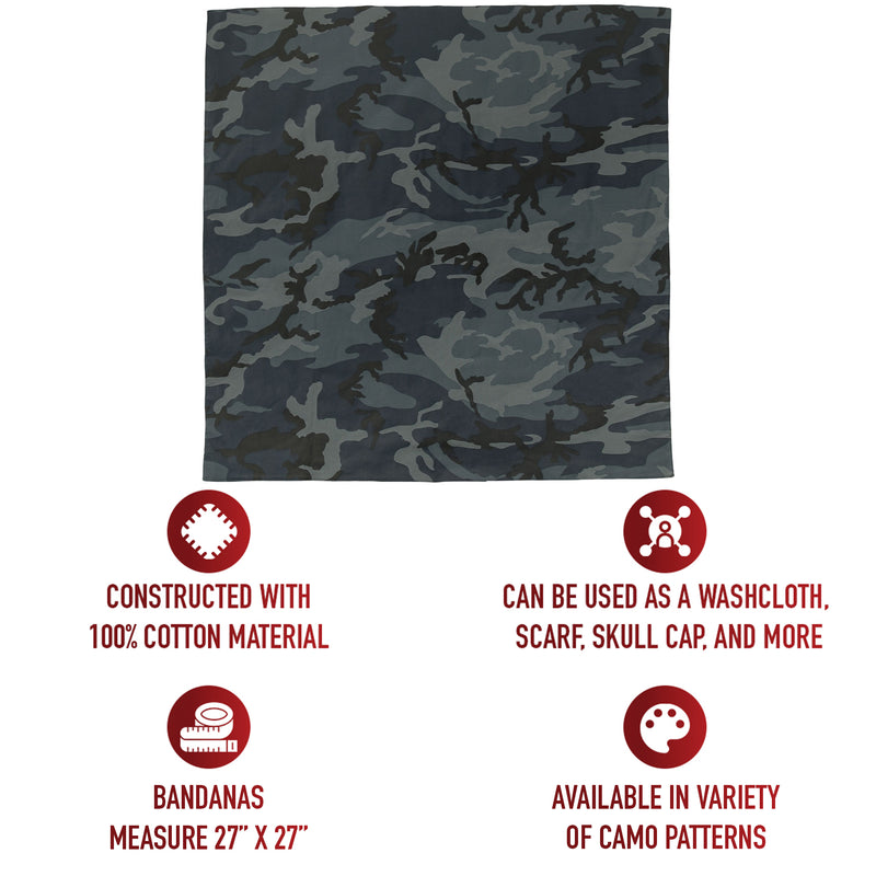 Rothco Large Camo Bandana