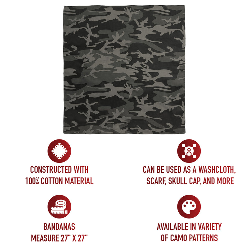 Rothco Large Camo Bandana