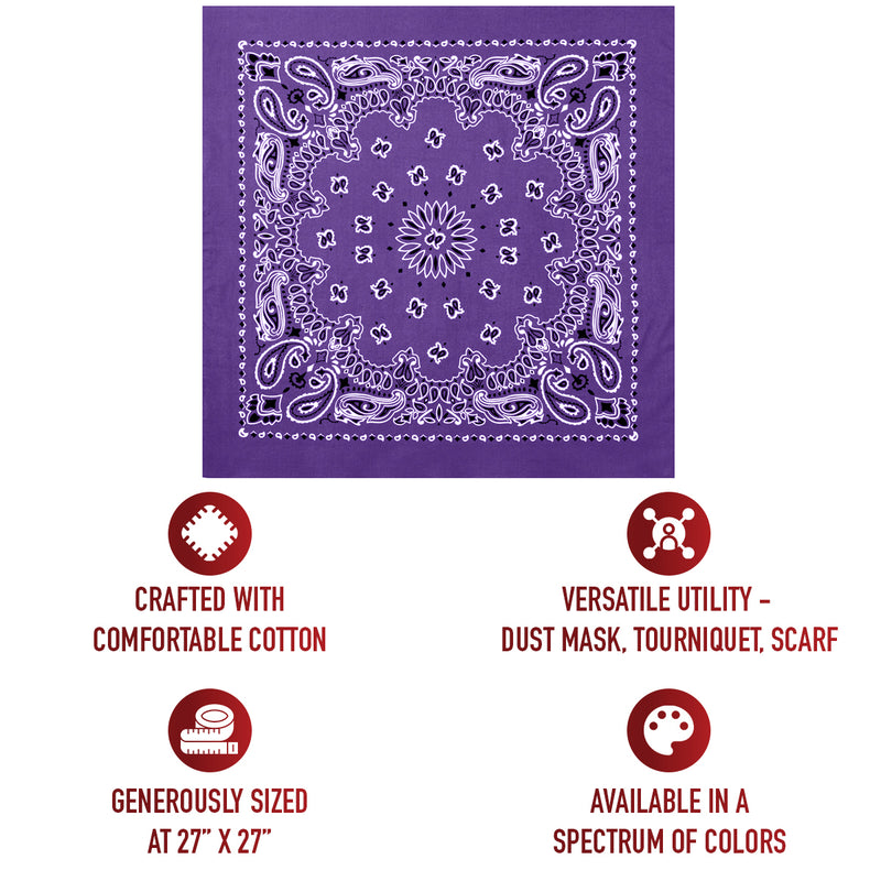 Rothco Trainmen Paisley Bandana – Extra-Large 27” X 27"