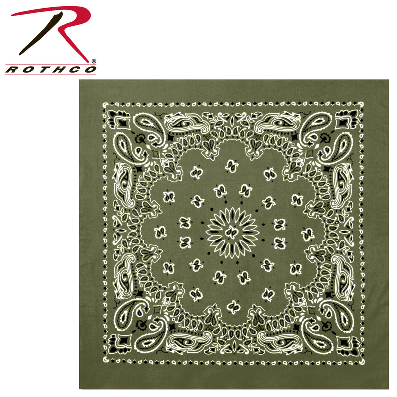 Rothco Trainmen Paisley Bandana – Extra-Large 27” X 27"