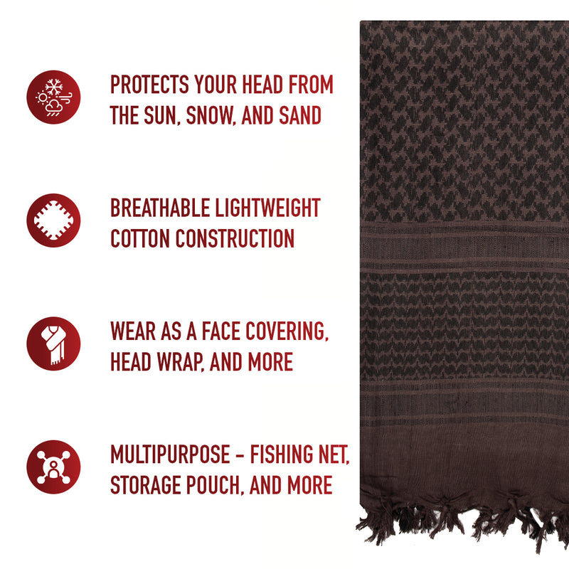 Rothco Lightweight Shemagh Tactical Desert Keffiyeh Scarf