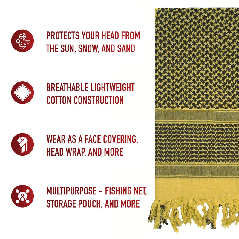 Rothco Lightweight Shemagh Tactical Desert Keffiyeh Scarf