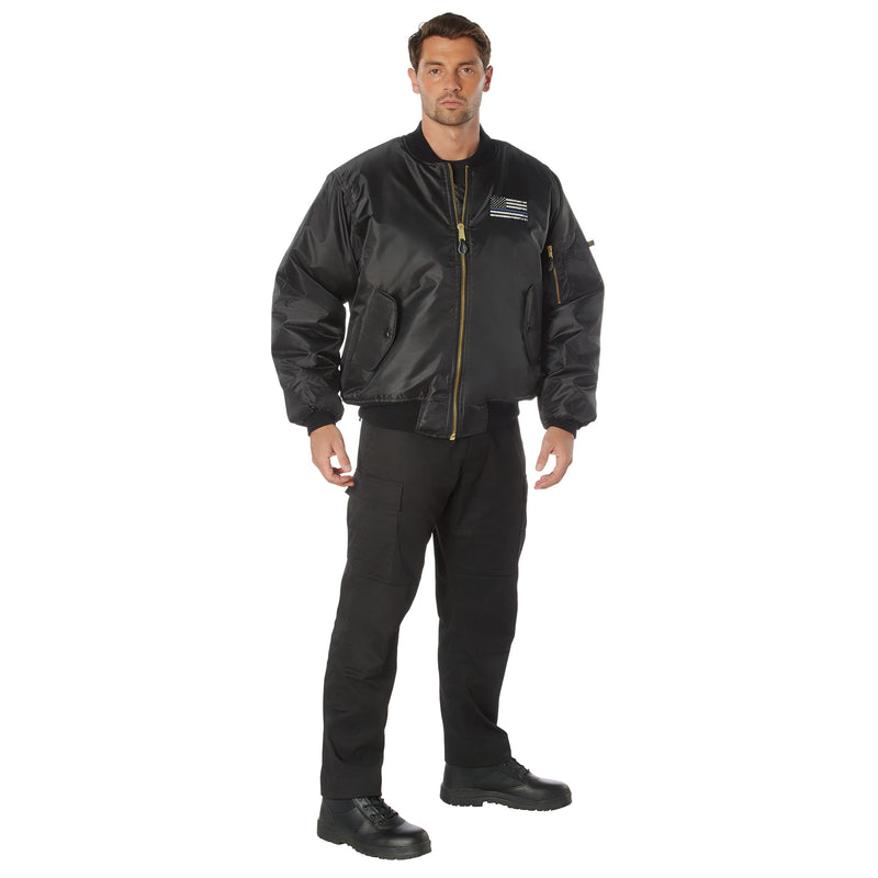 Rothco Thin Blue Line Flag MA-1 Flight Jacket