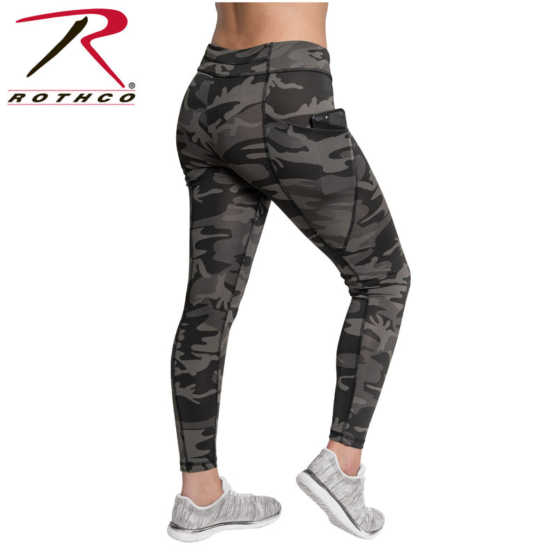 Rothco Womens Camo Workout Performance Legging Shorts