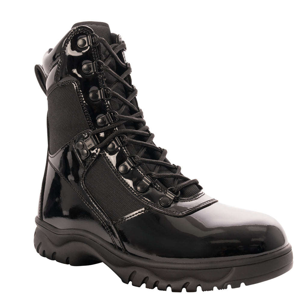 Rothco Forced Entry High-Gloss Tactical Boot with Side Zipper - 8 Inch