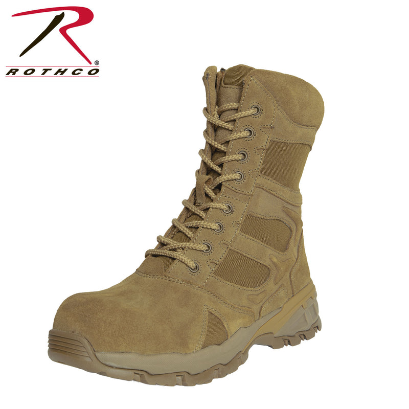 Rothco 8 Inch Forced Entry Tactical Boot With Side Zipper & Composite Toe