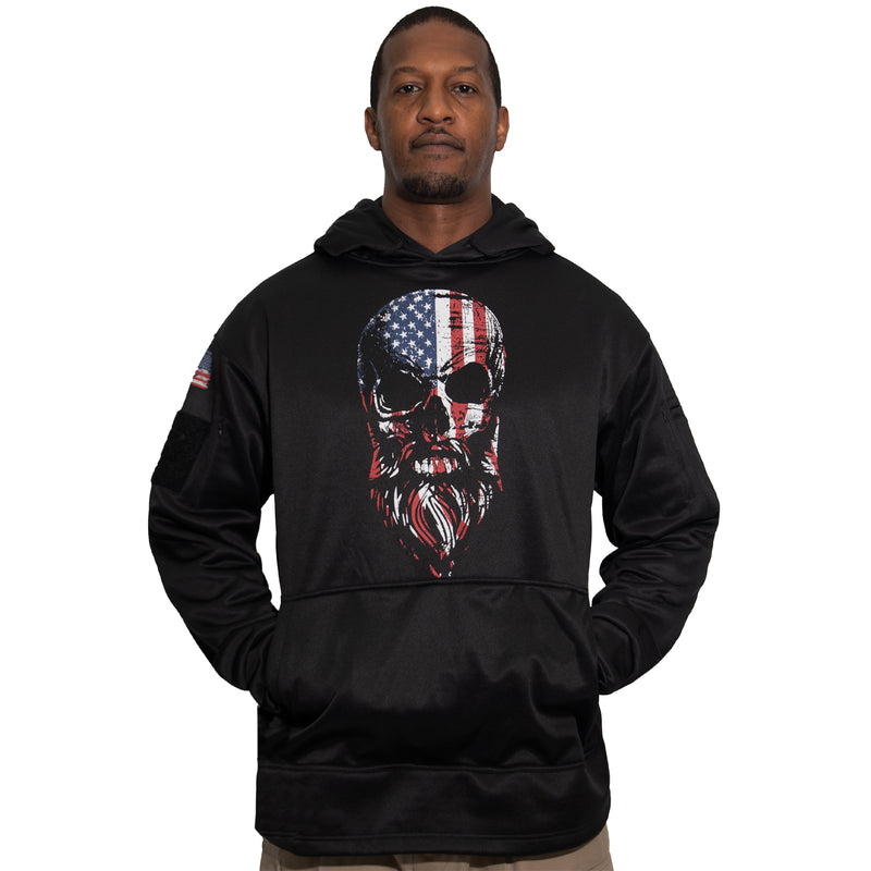 Rothco Bearded Skull Concealed Carry Hoodie - Black