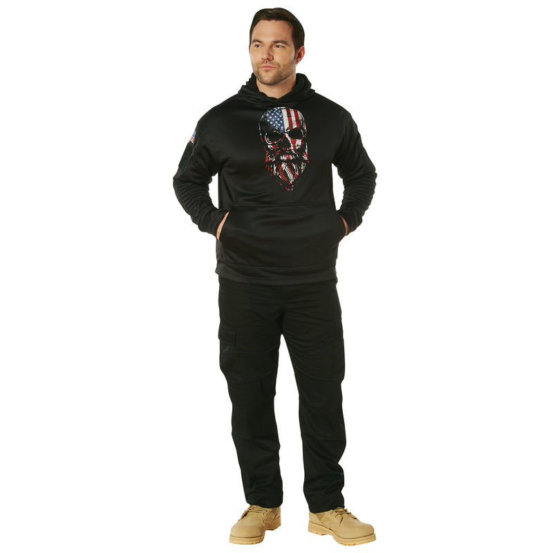 Rothco Bearded Skull Concealed Carry Hoodie - Black