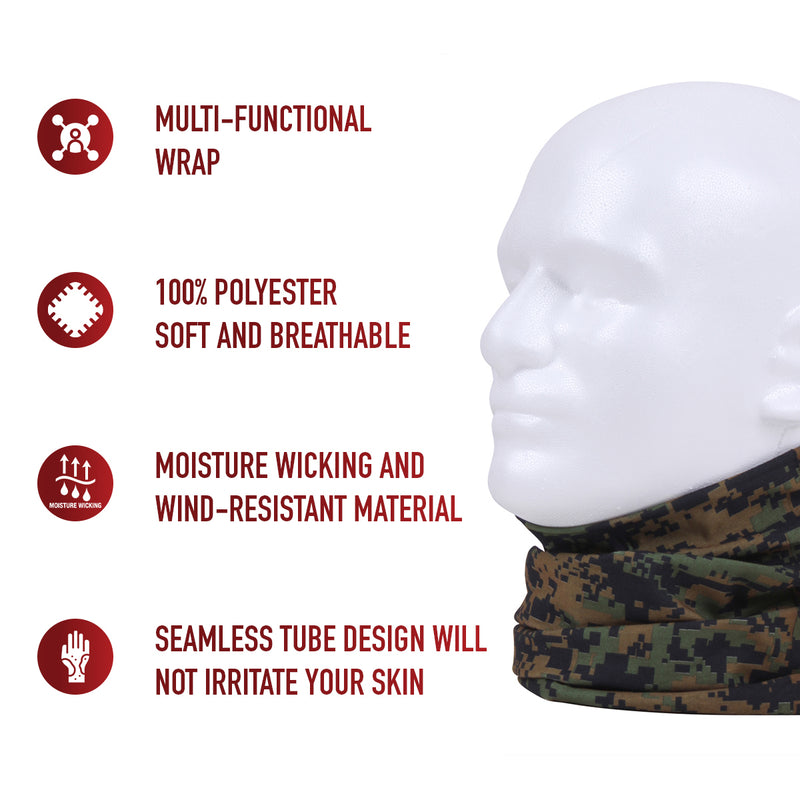 Rothco Multi-Use Neck Gaiter and Face Covering Tactical Wrap