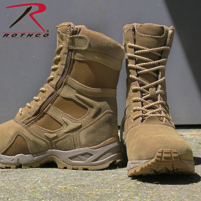 Rothco Forced Entry 8" Deployment Boots With Side Zipper