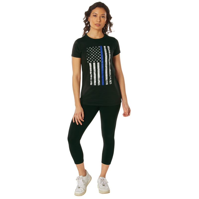 Rothco Women's Thin Blue Line Longer T-Shirt