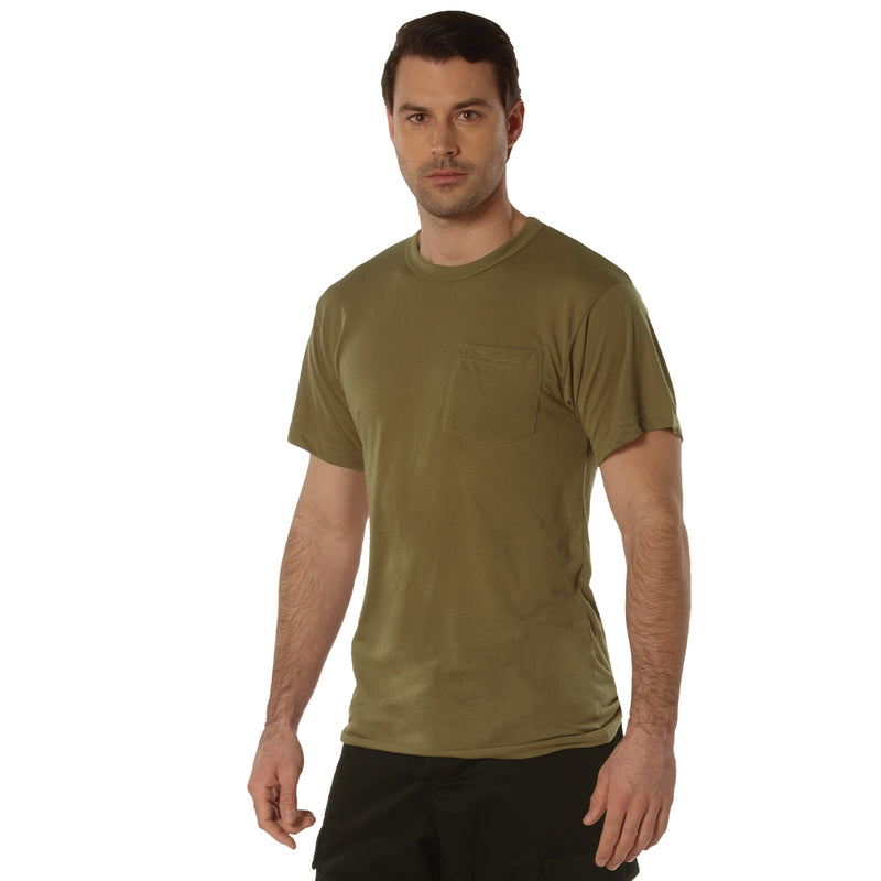 Rothco Pocket T-Shirt Collection (Available In Cotton/Poly and Moisture Wicking Poly)