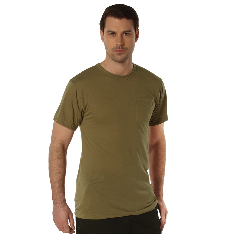 Rothco Pocket T-Shirt Collection (Available In Cotton/Poly and Moisture Wicking Poly)