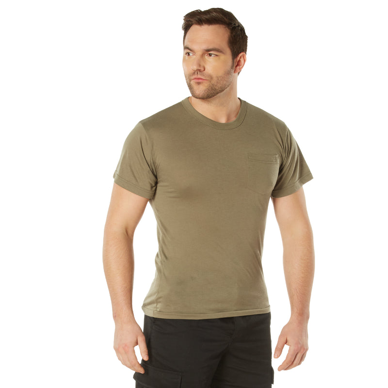 Rothco Pocket T-Shirt Collection (Available In Cotton/Poly and Moisture Wicking Poly)