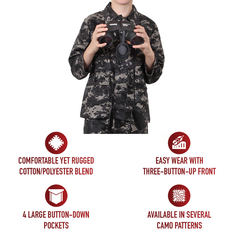 Rothco Kid's Digital Camo BDU Shirt