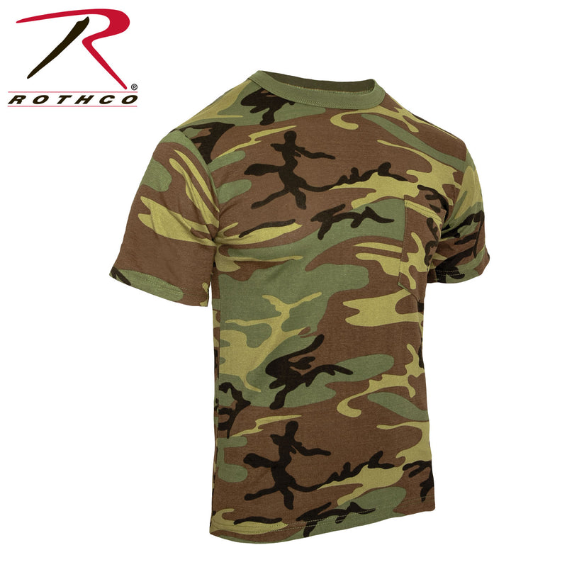 Rothco Woodland Camo T-Shirt w/ Pocket