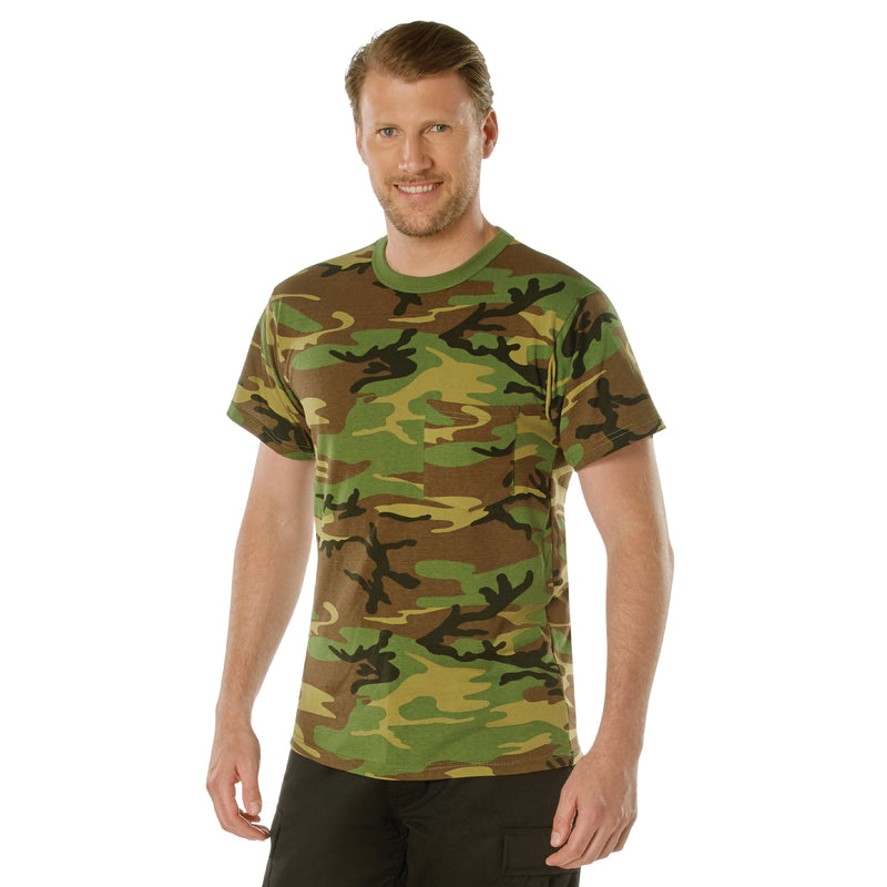 Rothco Woodland Camo T-Shirt w/ Pocket