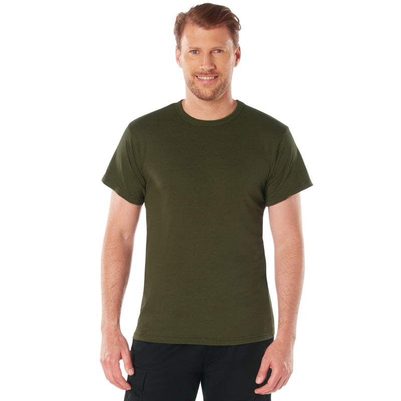 Rothco Solid Color Cotton / Polyester Blend Military T-Shirt