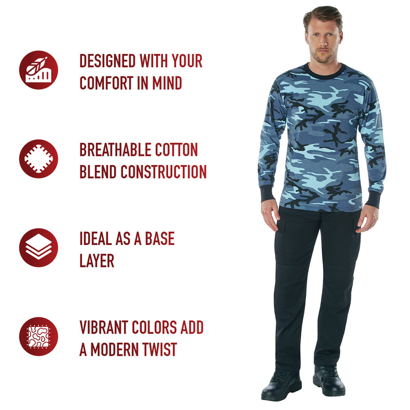 Rothco Long Sleeve Colored Camo T-Shirt