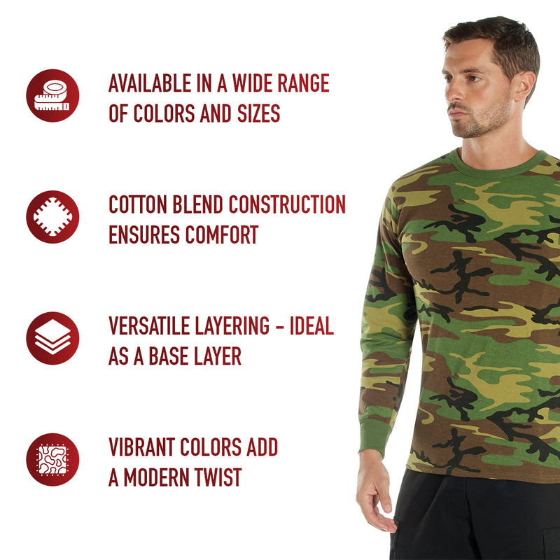 Rothco Long Sleeve Colored Camo T-Shirt