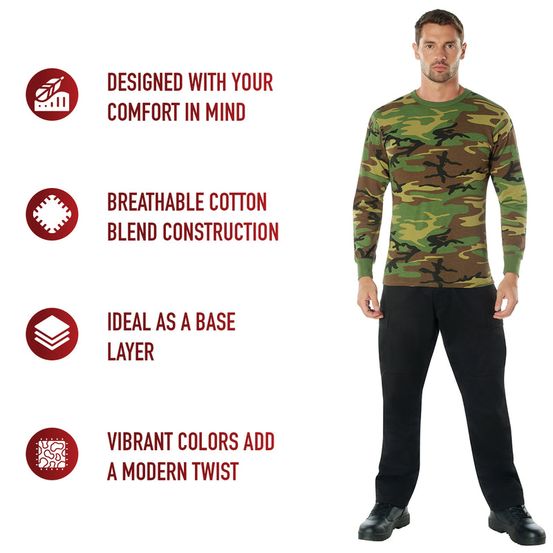 Rothco Long Sleeve Colored Camo T-Shirt