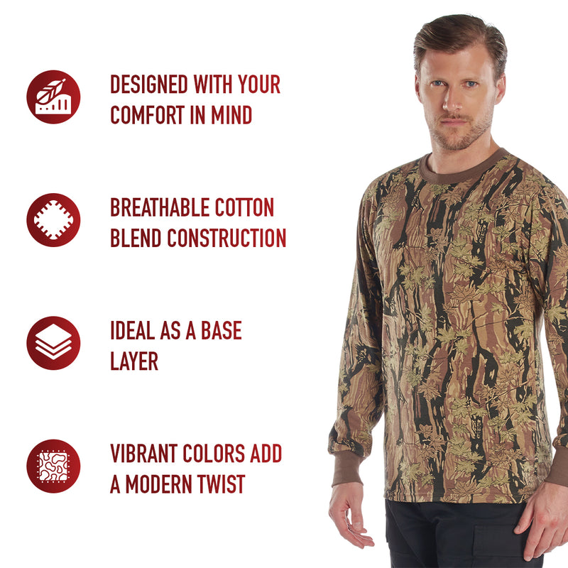 Rothco Long Sleeve Colored Camo T-Shirt